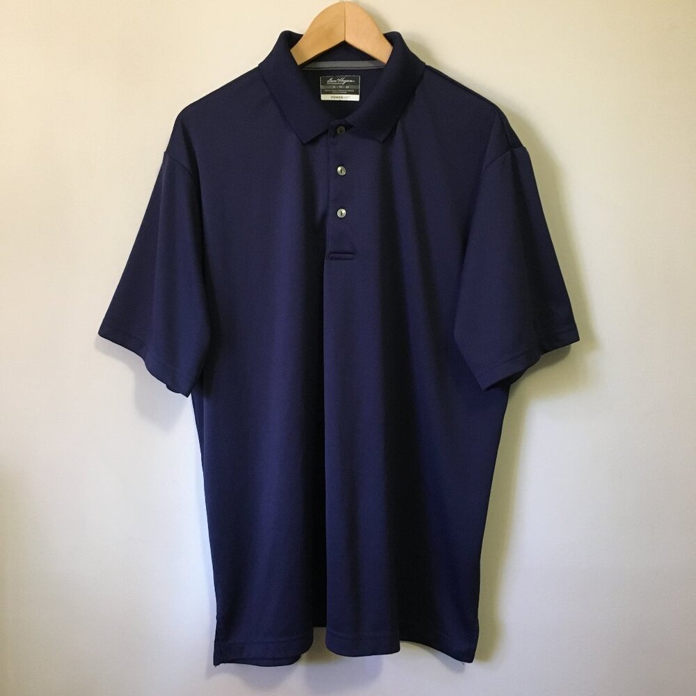 Ben Hogan Powerair Dark Navy Blue Polo - Performance Golf Moisture Wicking Tee